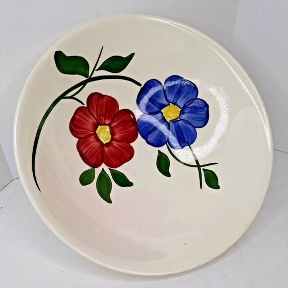 Vintage 1950s Southern Potteries 9" Bowl  Hand Painted Frolic pre-Blue Ridge EUC - Picture 3 of 12